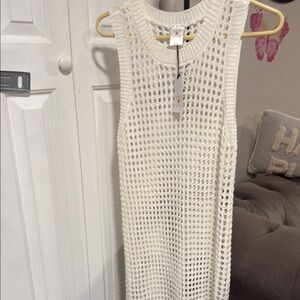 Shade & Shore White Knit Swim Coverup